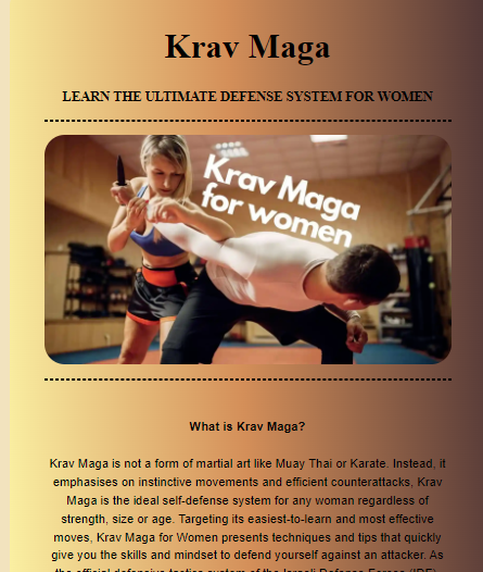 Krav Maga Landing page Project Preview